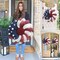 Memorial Day Wreaths for Front Door Festival Celebration Fall Lighted Wreaths (Red, One Size)